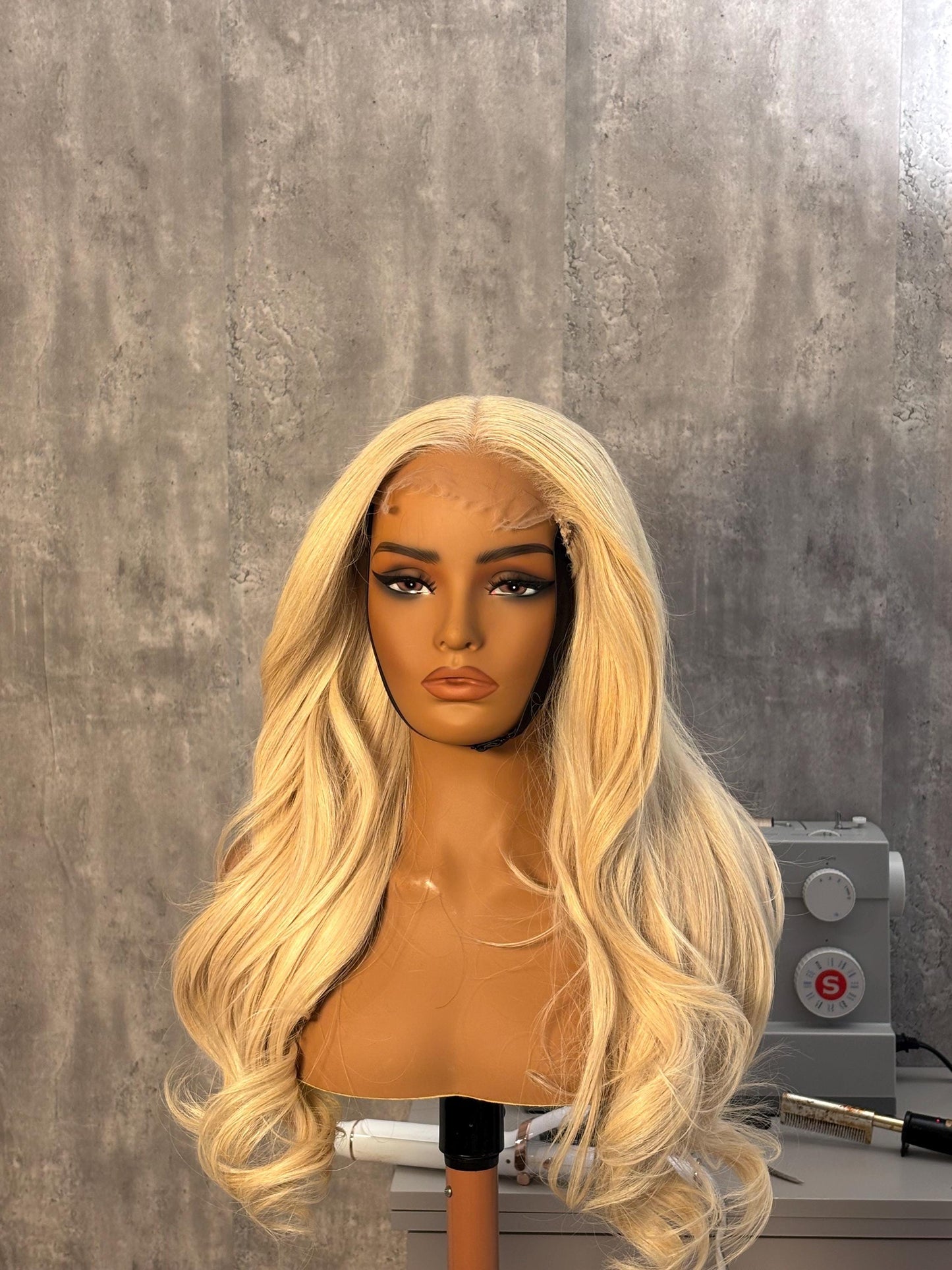 Luxury Custom Blonde Wig | 28” | Raw Indian Hair | machine- Sewn |