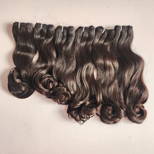 Natural color Straight/ Wavy (raw Indian Hair)