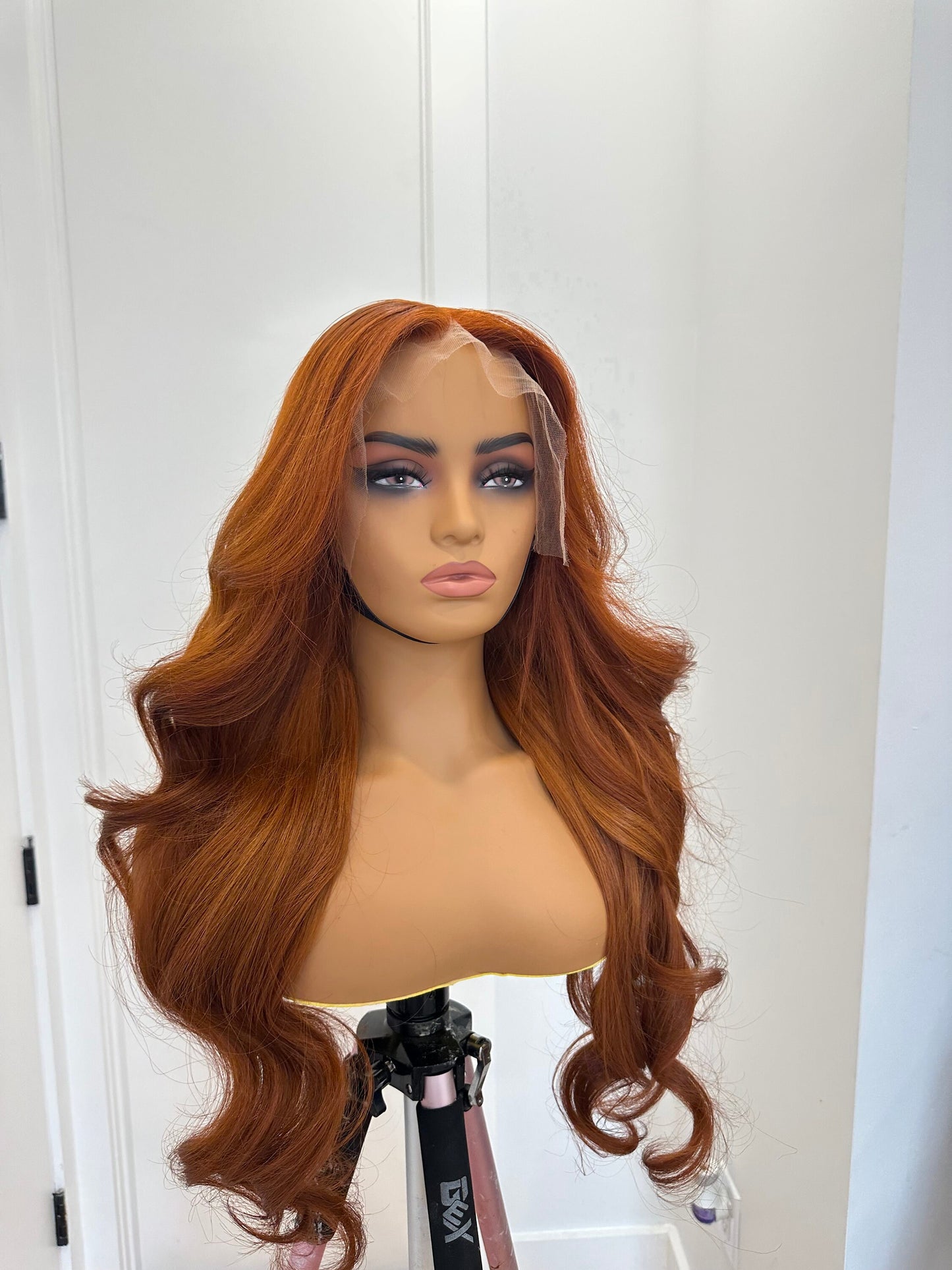 30” RAW CAMBODIAN| hair Red/GINGER Lace front
