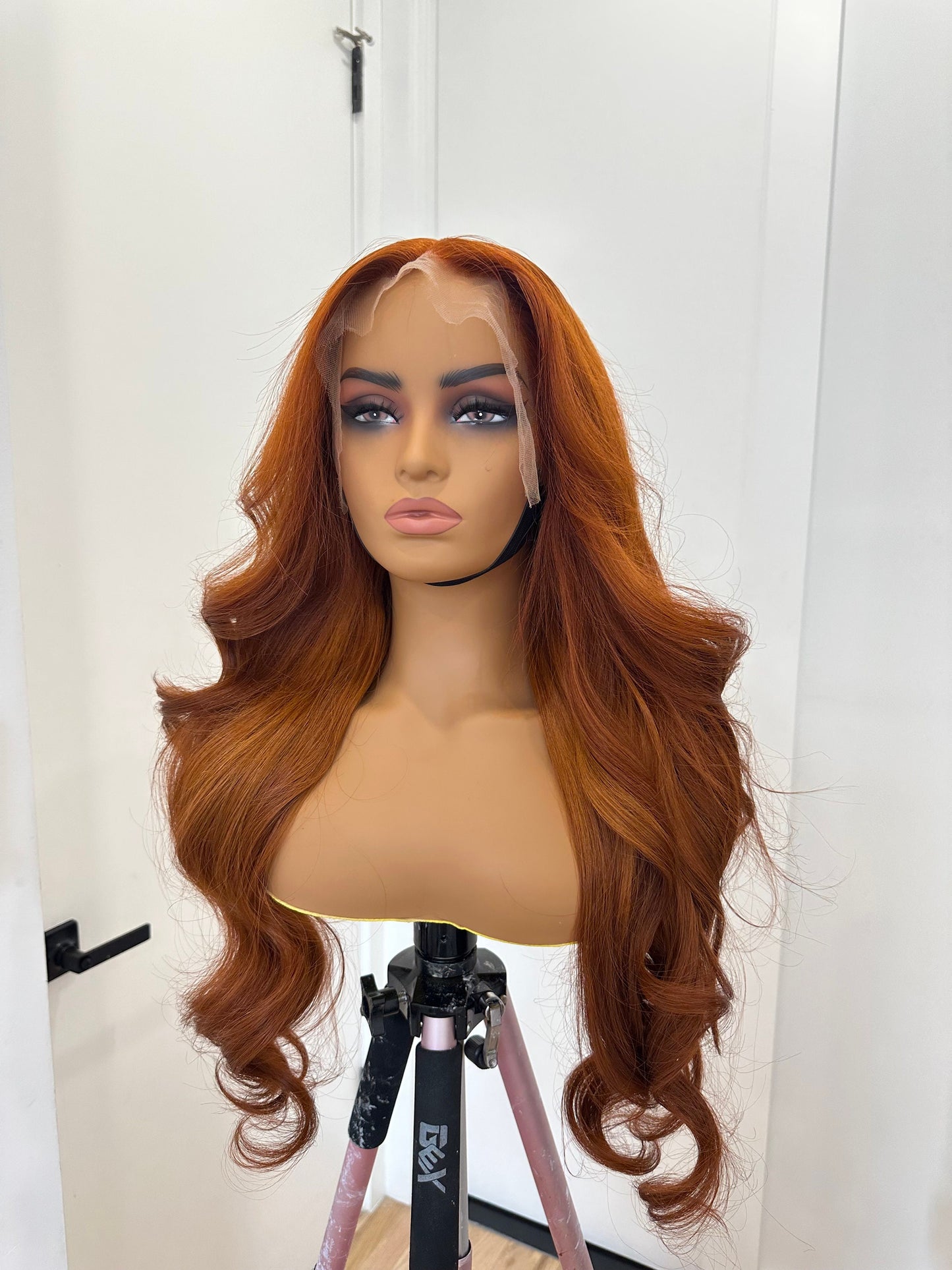 30” RAW CAMBODIAN| hair Red/GINGER Lace front