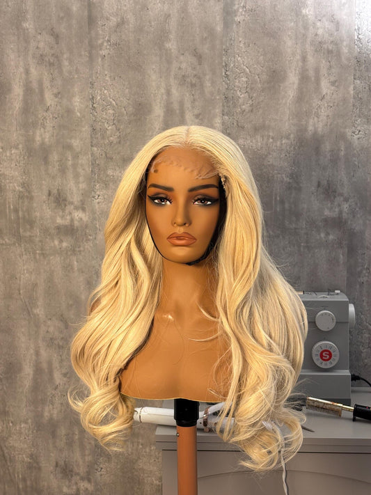 Luxury Custom Blonde Wig | 28” | Raw Indian Hair | machine- Sewn |