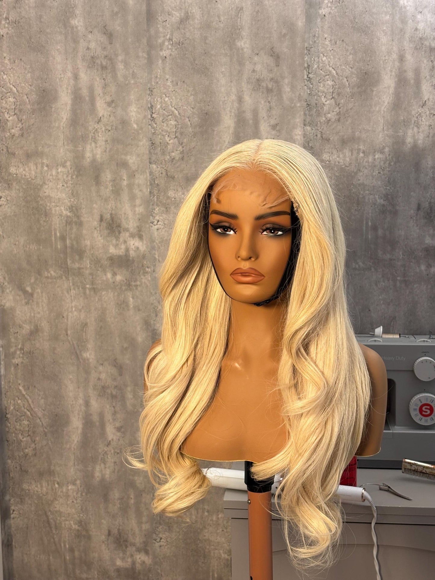 Luxury Custom Blonde Wig | 28” | Raw Indian Hair | machine- Sewn |