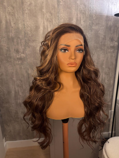 26" Long Wavy HD Lace Front Wig | Heat Resistant Synthetic Hair