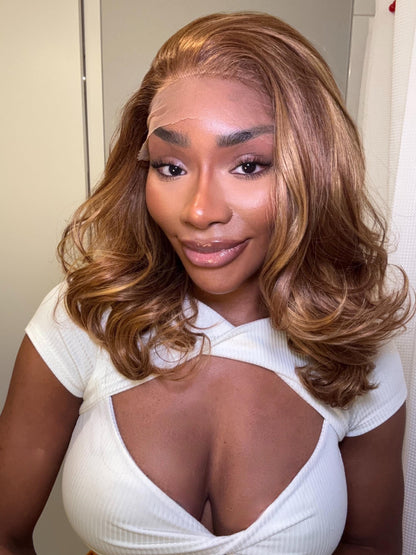 18-Inch Layered Synthetic 13x6 HD Lace Wig - Natural Look, Full Volume, and Seamless Hairline