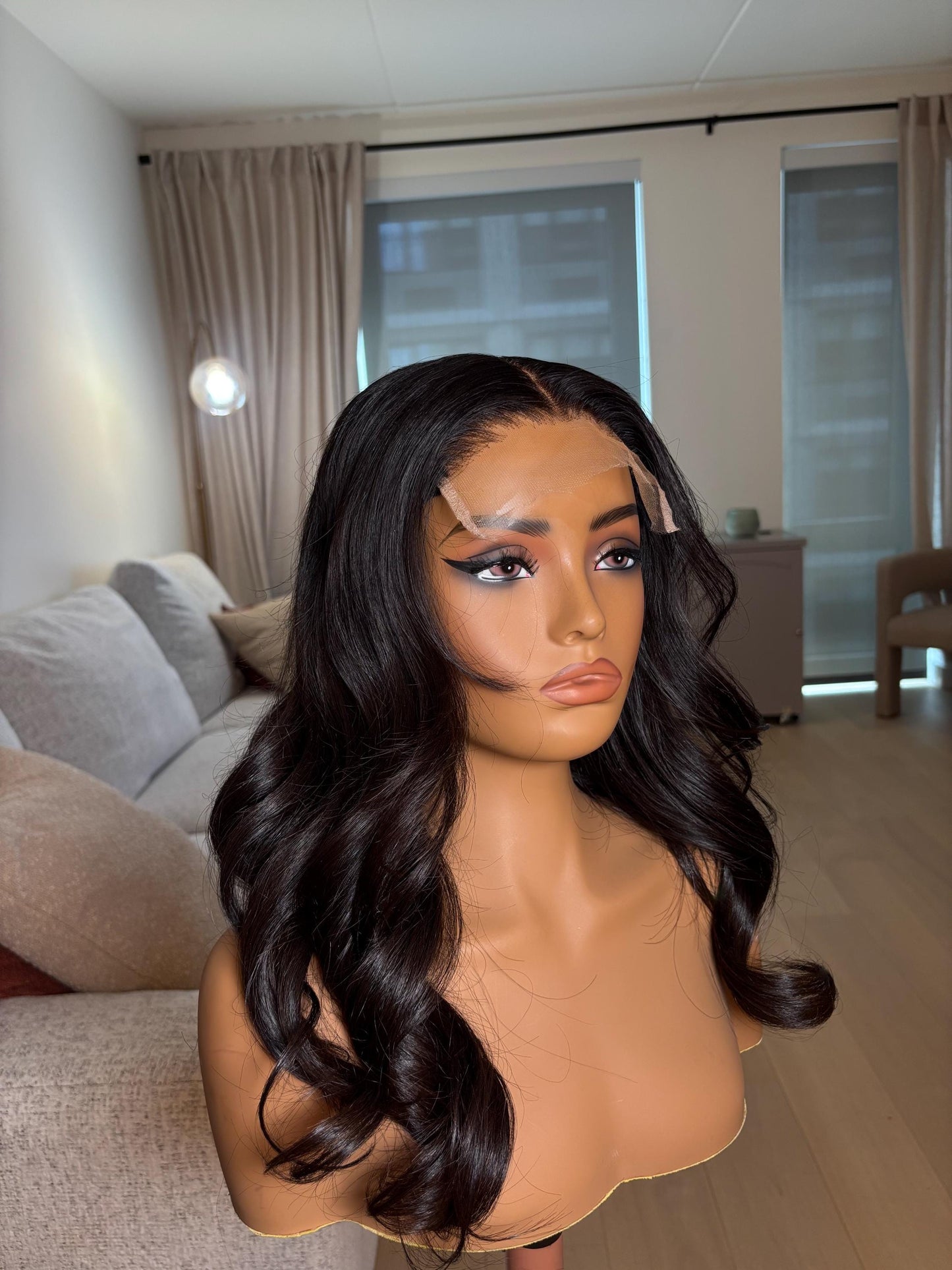 16” Raw Cambodian Everyday Wig – 5x5 Closure, Machine-Sewn, Ready-to-Wear, Glueless Custom Unit