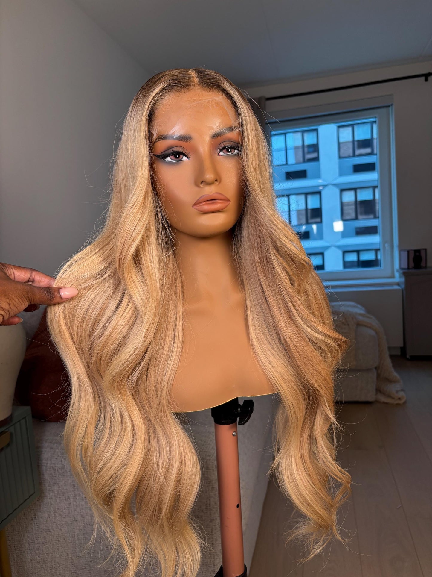 28" Raw Indian Hair Wig: 5x5 HD Lace Closure, Small Cap