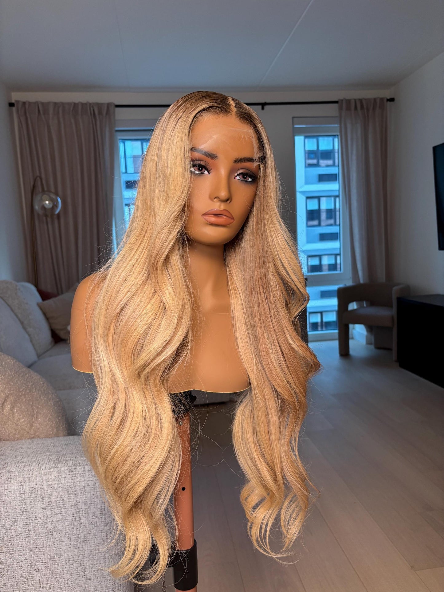 28" Raw Indian Hair Wig: 5x5 HD Lace Closure, Small Cap