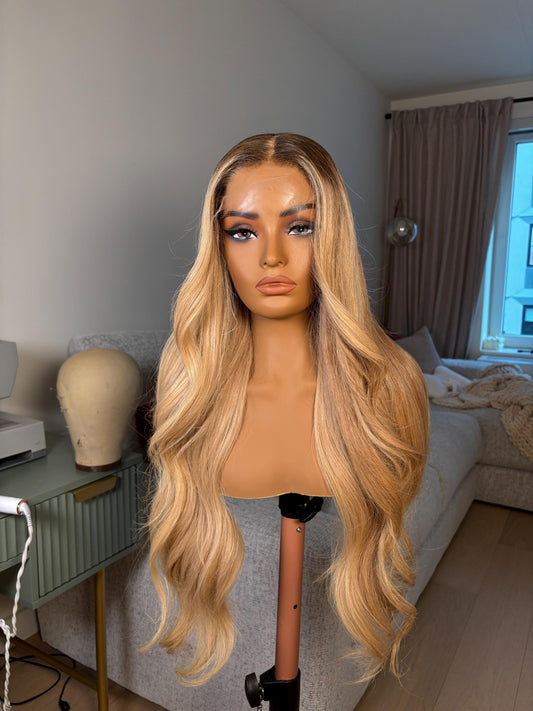 28" Raw Indian Hair Wig: 5x5 HD Lace Closure, Small Cap