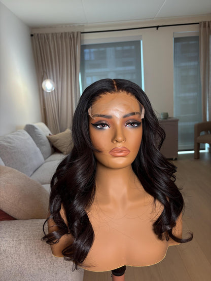 16” Raw Cambodian Everyday Wig – 5x5 Closure, Machine-Sewn, Ready-to-Wear, Glueless Custom Unit