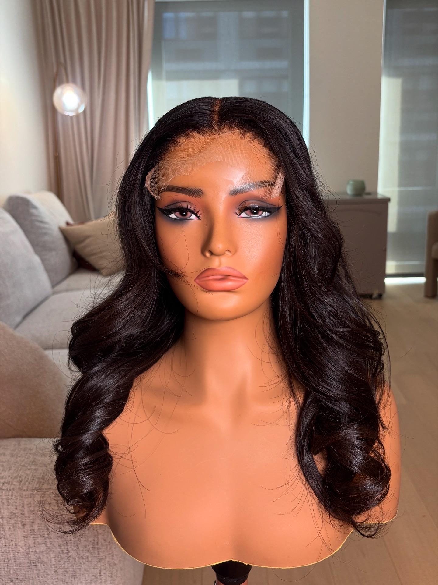 16” Raw Cambodian Everyday Wig – 5x5 Closure, Machine-Sewn, Ready-to-Wear, Glueless Custom Unit